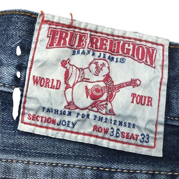 Brand New Vintage True Religion Embroidered Jeans Size 36 JOEY Blue - Picture 12 of 15